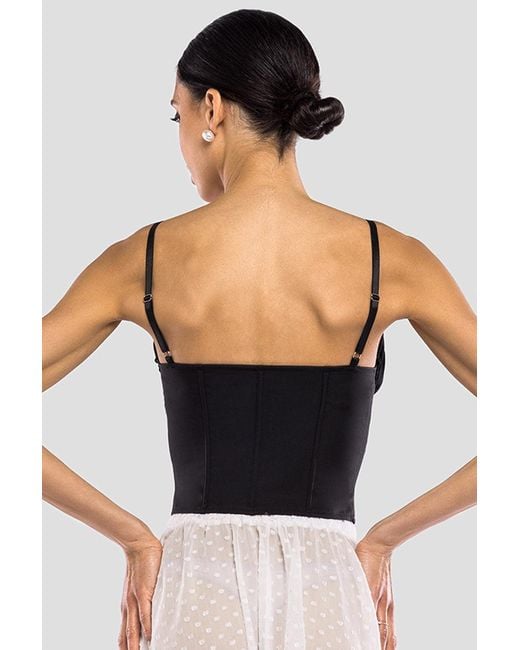 Goddiva Black Front Fastened Milk Maid Corset