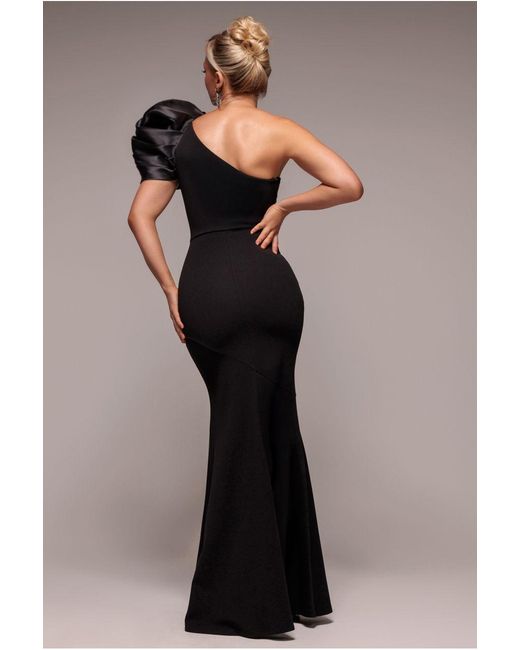 chinese dress ladies One Shoulder Scuba Crepe Evening Maxi Dress - Mint Green main image 1