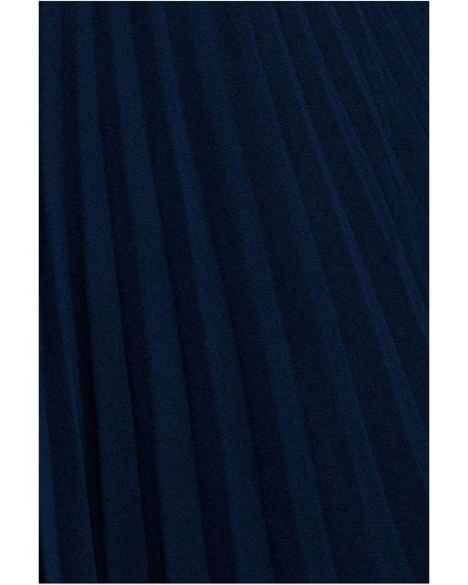 Goddiva Blue Balloon Sleeve Chiffon Maxi Dress