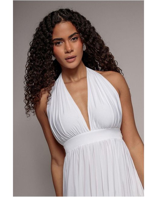 Goddiva Gray Soft Touch Multiway Skater Mini Dress
