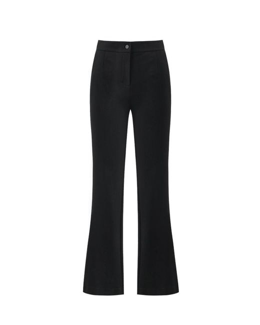 GOELIA Black Slim Micro-Flared Pants