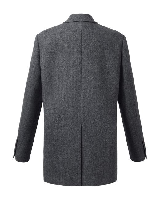 GOELIA Black 100% Washable Wool Notched Collar Blazer