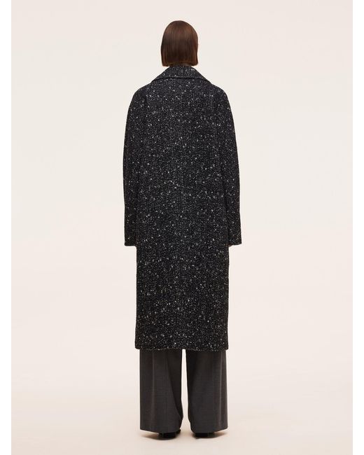 GOELIA Black Wool Blend Oversized Coat