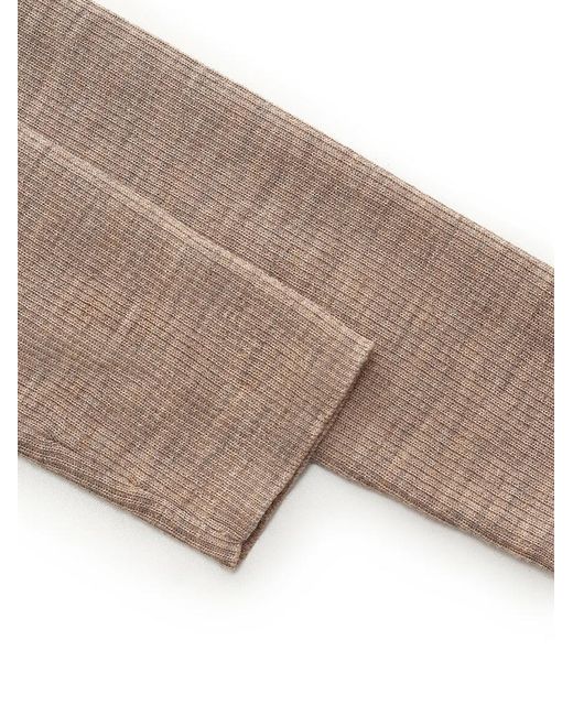 GOELIA Natural Wool Knit Patchwork Top