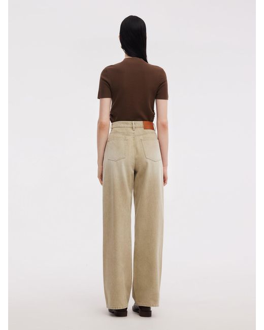 GOELIA Natural 100% Cotton Denim Adjustable Waist Jeans