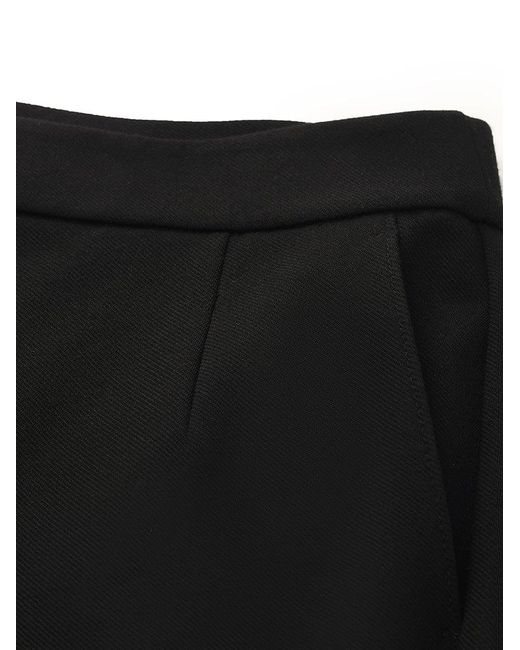 GOELIA Black Slim Micro-Flared Pants