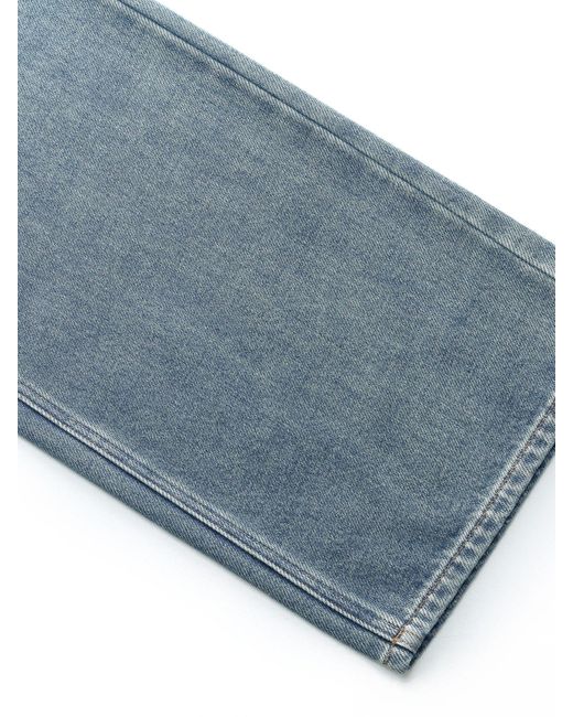 GOELIA Blue 100% Cotton Denim Straight Leg Jeans