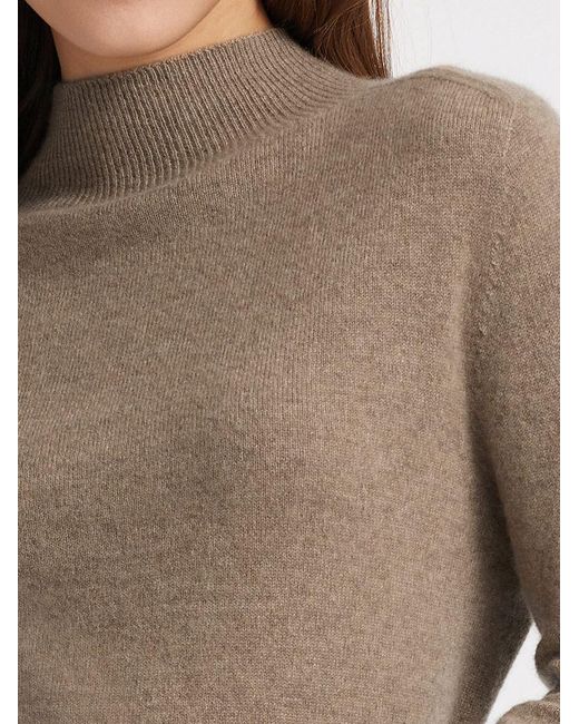 GOELIA Natural Cashmere Mock Neck Sweater