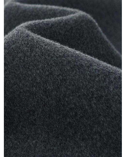 GOELIA Blue Boxy Cropped Wool Jacket