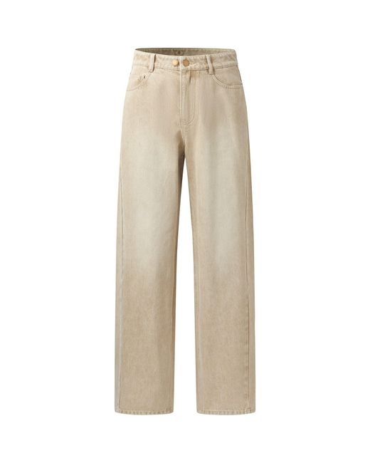 GOELIA Natural 100% Cotton Denim Adjustable Waist Jeans