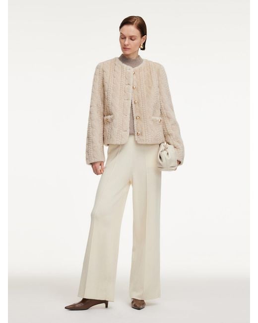 GOELIA Natural [Preview] Eco-Friendly Faux Fur Textured Coat