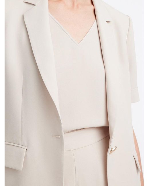 GOELIA Natural Short Sleeve Blazer And Shorts Two-Piece Suit