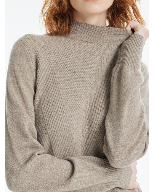 GOELIA Natural Cashmere Mock Neck Pullover Sweater
