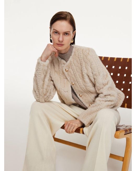 GOELIA Natural [Preview] Eco-Friendly Faux Fur Textured Coat