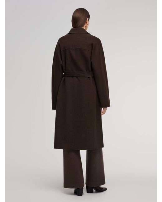 GOELIA Multicolor 100% Wool Double-Faced Wrap Overcoat