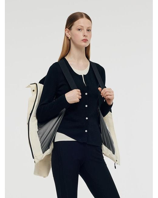 GOELIA Blue Drawstring Hooded Goose Down Jacket