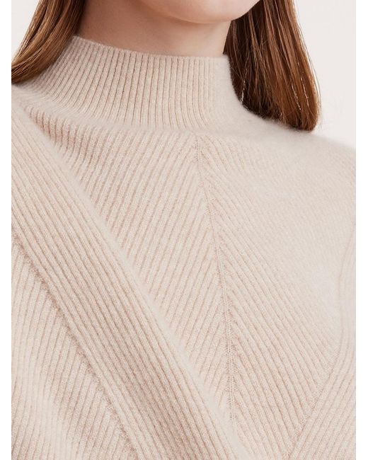 GOELIA Natural Pure Cashmere Mock Neck Sweater