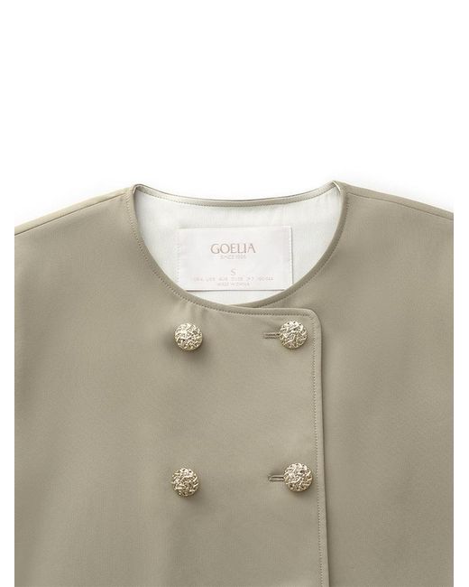 GOELIA Natural Stretch Double-Breasted Jacket