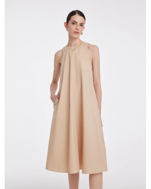 GOELIA Natural Loose A-Line Vest Dress