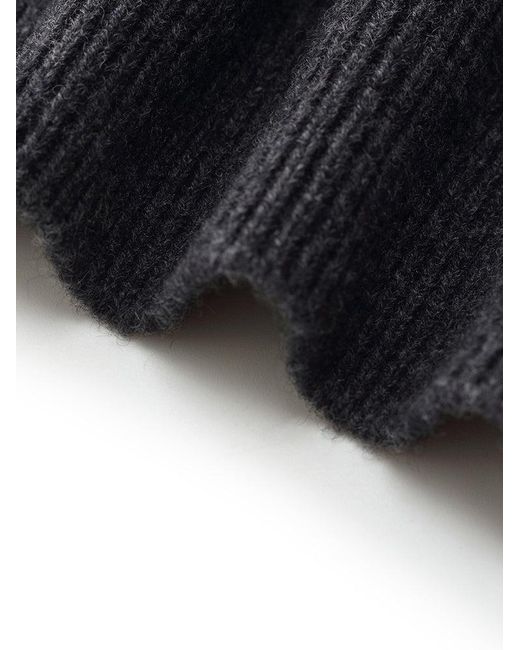 GOELIA Blue Sequined Wool Pullover Sweater