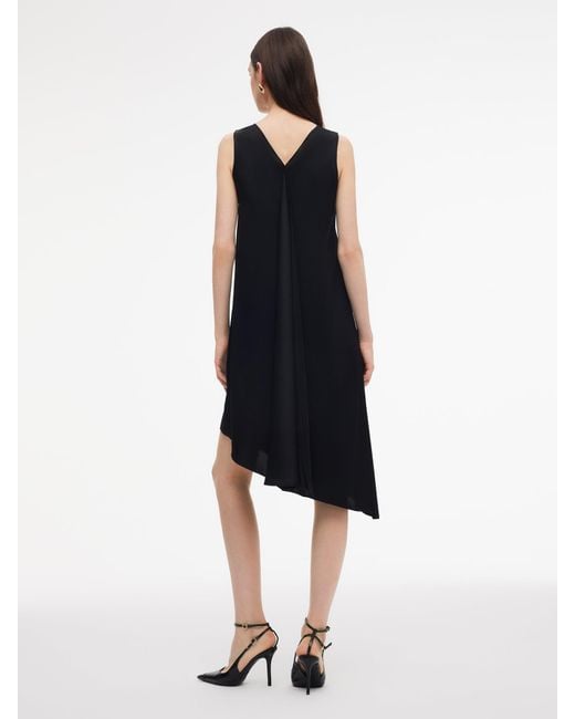 GOELIA Blue Triacetate Blend Sleeveless Reversible Midi Dress
