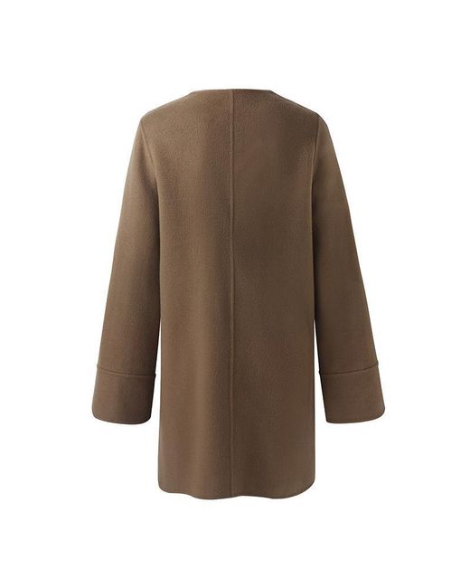 GOELIA Natural Tencel Wool Double-Faced Coat With Scarf