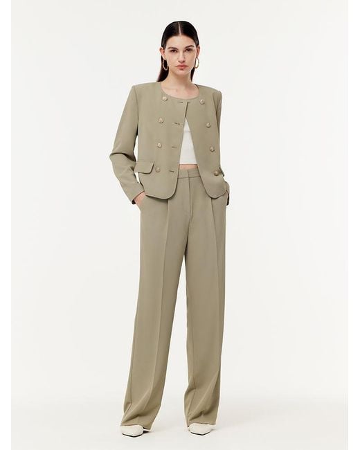 GOELIA Natural Stretch Double-Breasted Jacket