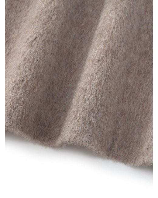 GOELIA Natural Alpaca Wool Blend Round Neck Jacket