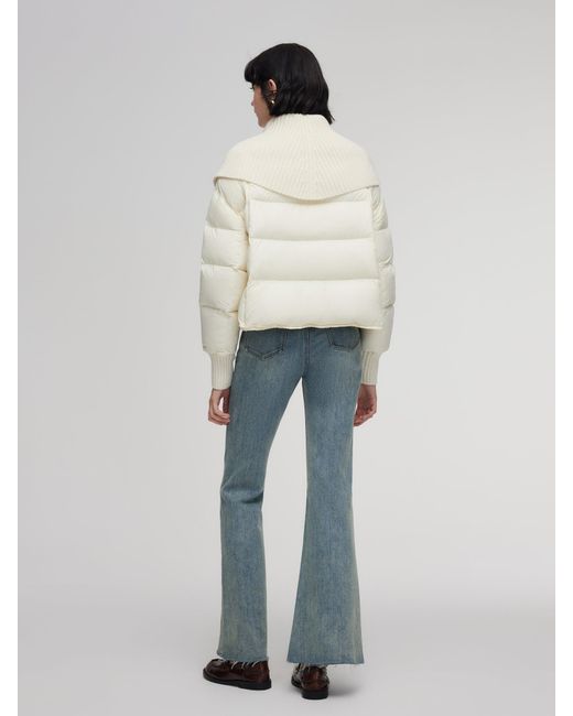GOELIA Natural Cocoon Knitted Convertible Collar Goose Down Jacket