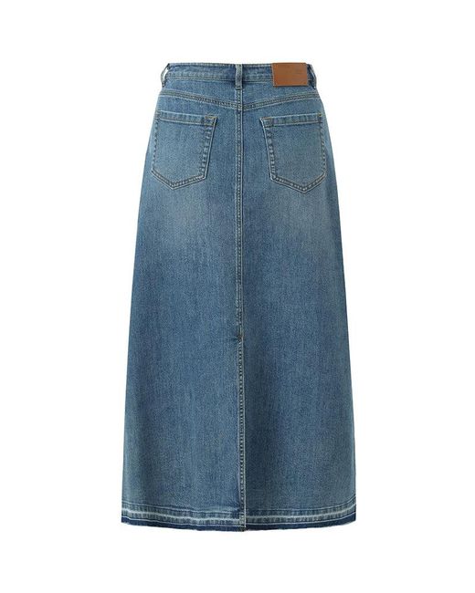 GOELIA Blue A-Line Denim Skirt