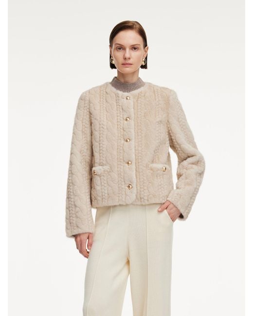 GOELIA Natural [Preview] Eco-Friendly Faux Fur Textured Coat