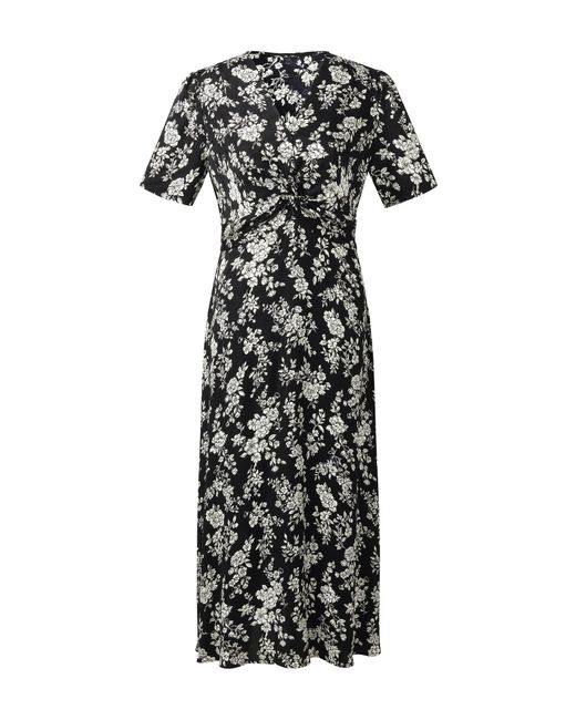 GOELIA Green Floral Print Twist Front Midi Dress