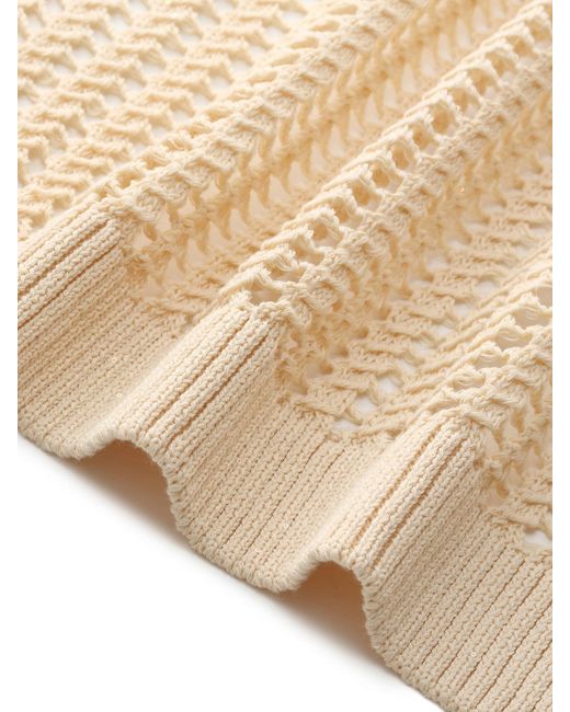 GOELIA Natural Sequins Stretch Zip-Up Openwork Hooded Cardigan