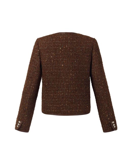 GOELIA Brown [Preview] Wool Blend Tweed Sequins Jacket
