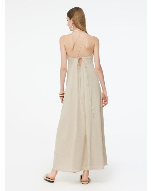 high neck dress backless Jessica Bara Aurolan High Neck Backless Butterfly Maxi Dress main image 1