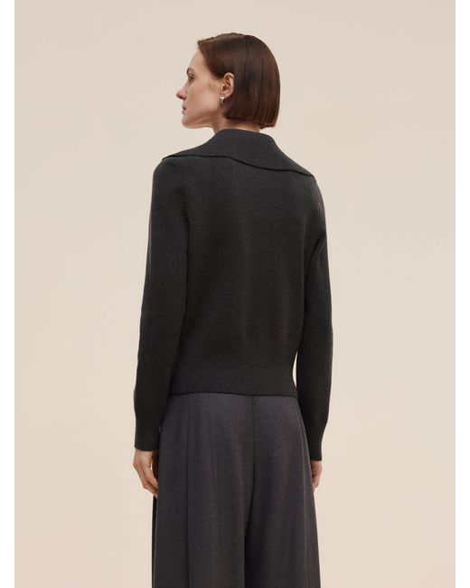 GOELIA Blue Lyocell Blend Zip-Up Cardigan
