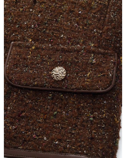 GOELIA Brown [Preview] Wool Blend Tweed Sequins Jacket