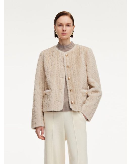 GOELIA Natural [Preview] Eco-Friendly Faux Fur Textured Coat