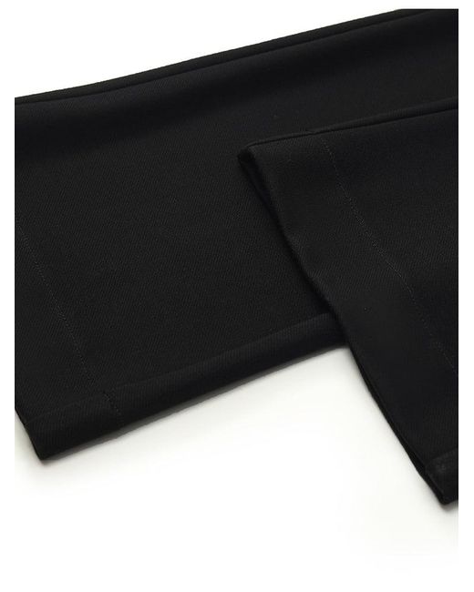 GOELIA Black Slim Micro-Flared Pants