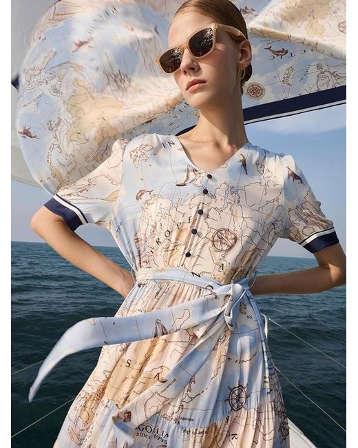 silk map dress Map Dress