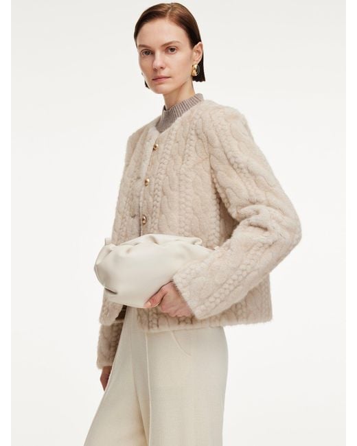 GOELIA Natural [Preview] Eco-Friendly Faux Fur Textured Coat
