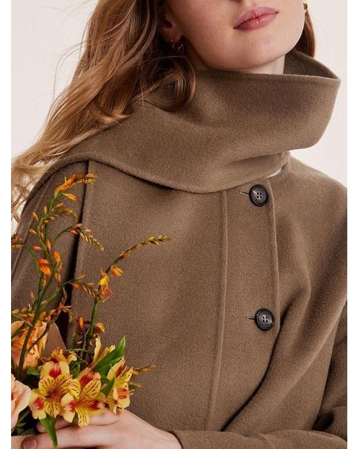 GOELIA Natural Tencel Wool Double-Faced Coat With Scarf