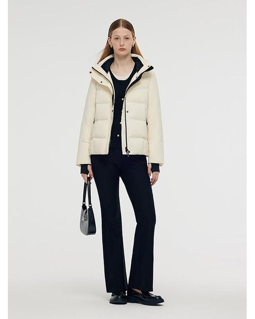 GOELIA Blue Drawstring Hooded Goose Down Jacket