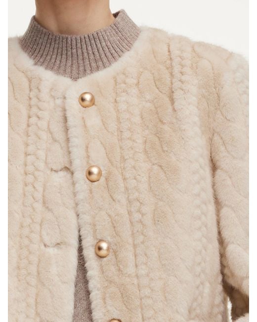 GOELIA Natural [Preview] Eco-Friendly Faux Fur Textured Coat