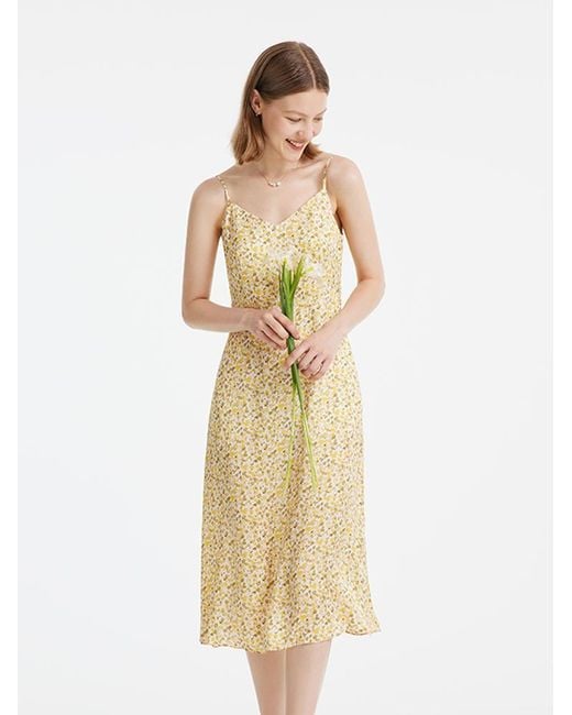 GOELIA Natural Shirt And Floral Slip Dress Two-Piece Set