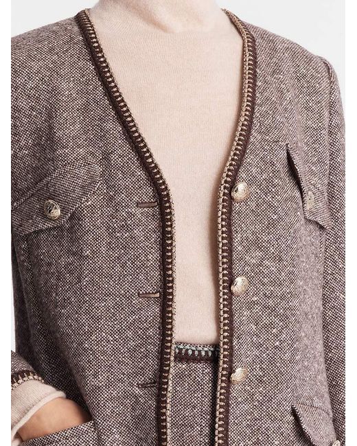 GOELIA Gray Wool Single-Breasted Jacket
