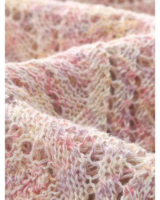 GOELIA Multicolor Openwork Sequins V-Neck Cardigan