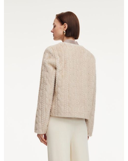 GOELIA Natural [Preview] Eco-Friendly Faux Fur Textured Coat