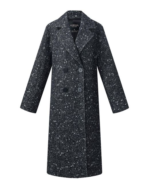 GOELIA Black Wool Blend Oversized Coat