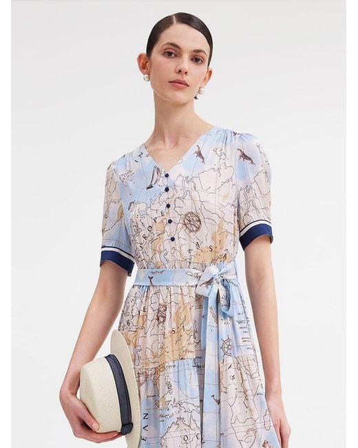 silk map dress Map Dress